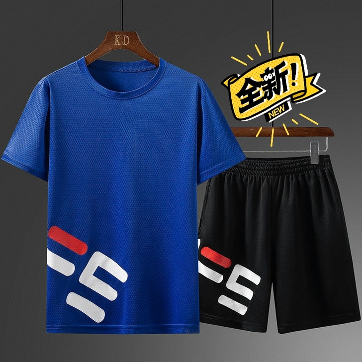 透气舒适套装/短袖夏季速干运动服套装男士t...