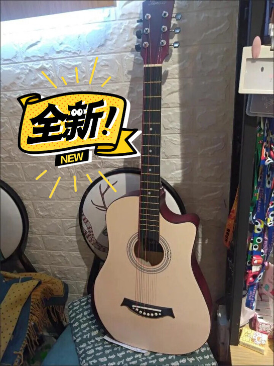 全新处理38寸单板吉他41寸初学者民谣吉他...