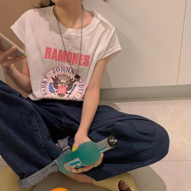 纯棉印花无袖背心T恤女2021年夏季新款宽...