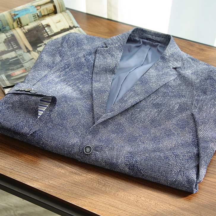 色织提花面料！男士春款时尚休闲西服西装