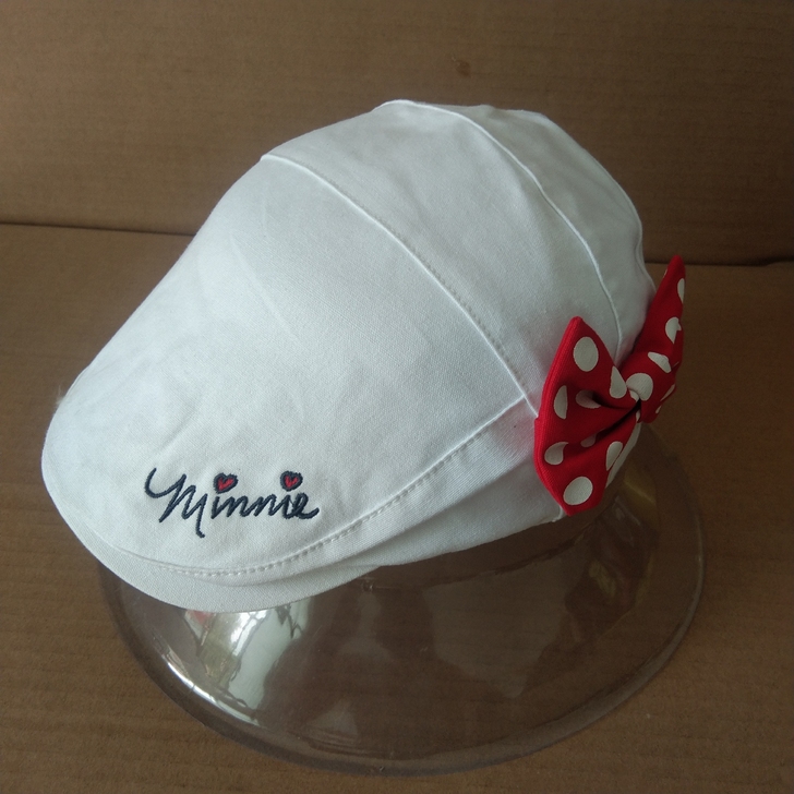 Disney纯白画家贝雷帽复古鸭土酷画家帽...