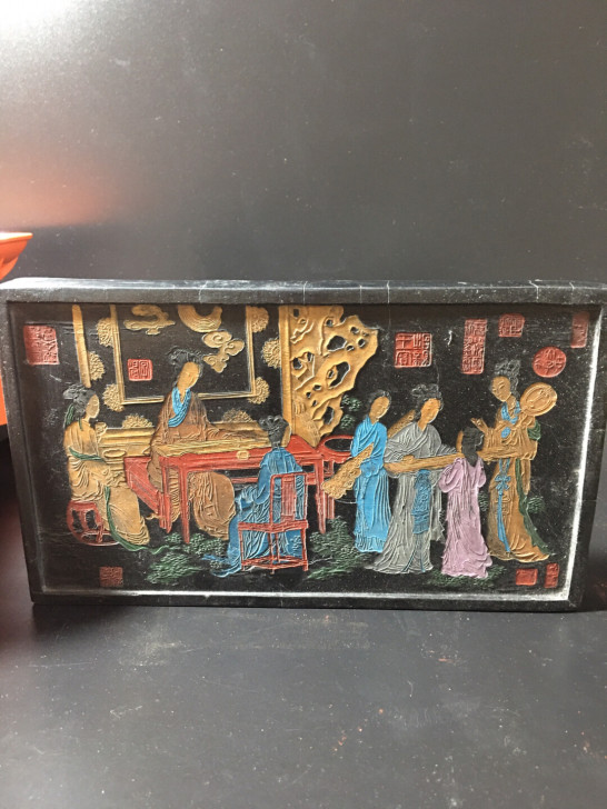 朱砂墨，老墨，端砚，老砚台古铜，古墨，古砚...