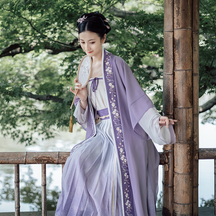 池夏 镜花缘:胭脂雪 宋制四件套褙子背心百...