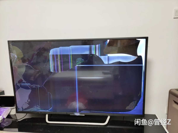 两台故障55寸碎屏索尼网络4K智能电视转,...