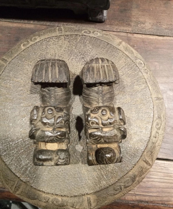 石雕精品小狮子一对，雕工精湛，实用性强，可...