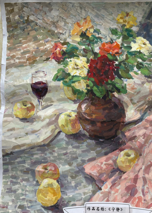 自己的水彩画作品