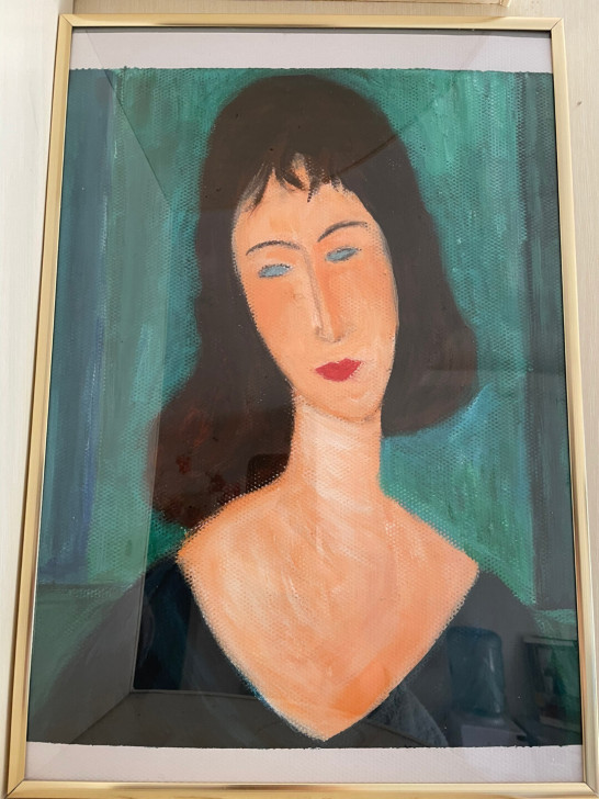 莫迪里阿尼作品临摹(包含画框)