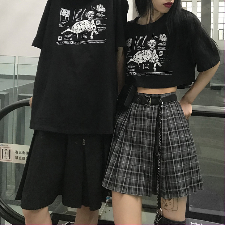 初代电子宠物解析图 / 印花短袖T恤女夏季...