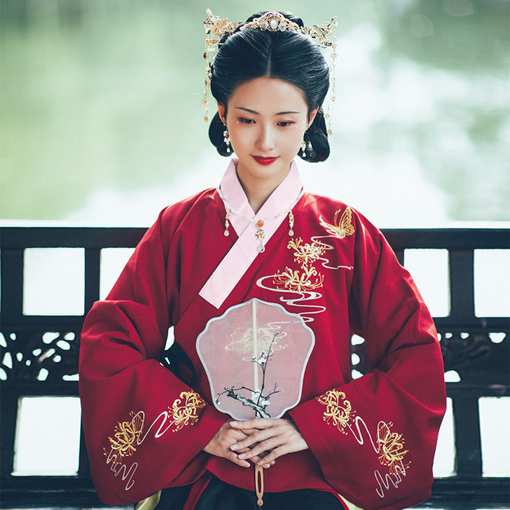 池夏 曼珠沙华:魂落 明制短袄褶裙复刻款原...