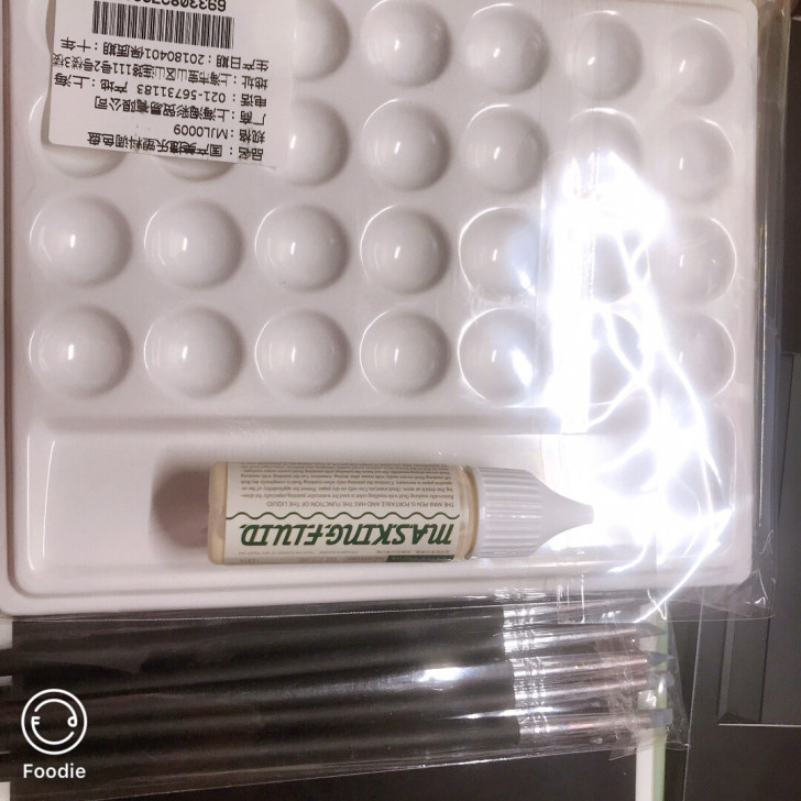 留白液 陶瓷调色盘和硅胶笔 都没用过