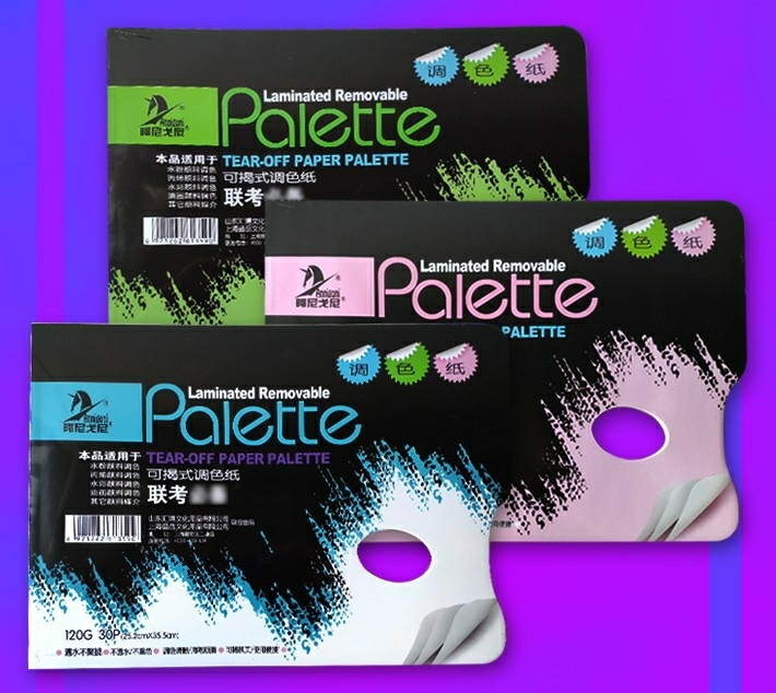 阿尼戈尼一次性可揭式水粉大号纸质免水洗可绘...