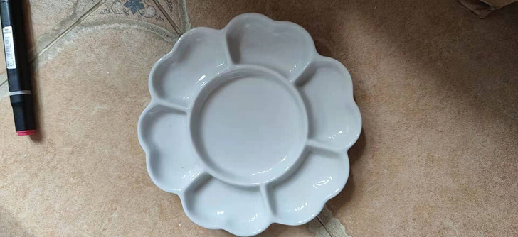 6寸陶瓷梅花盘.全新调色盘处理,特价9元一...