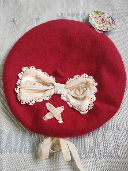 迪士尼雪莉玫贝蕾帽吊牌在！