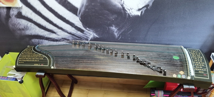 楠木银色竹简古筝