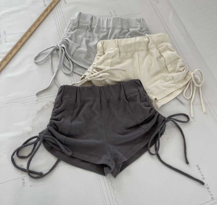 高腰抽绳小短裤女夏季宽松外穿美式hipho...