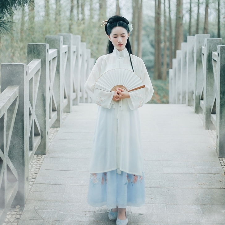 池夏 芳华:桃欢 原创改良汉服明制立领对襟...