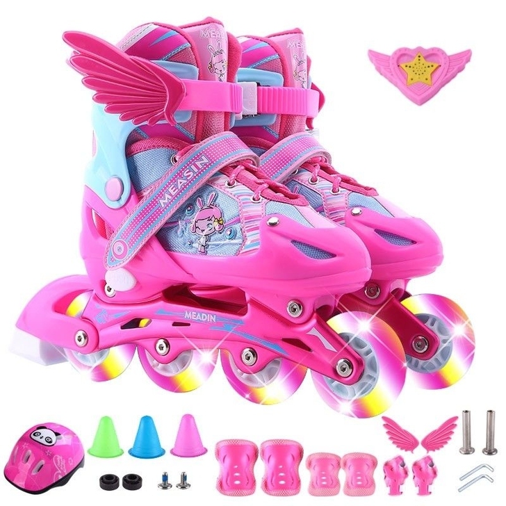 【包邮23.9元】溜冰鞋儿童全套装3-5-...