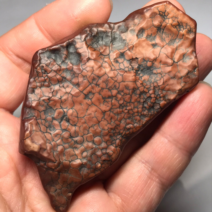 蛇皮纹 开片石 银根碧玉 戈壁石 奇石 标...