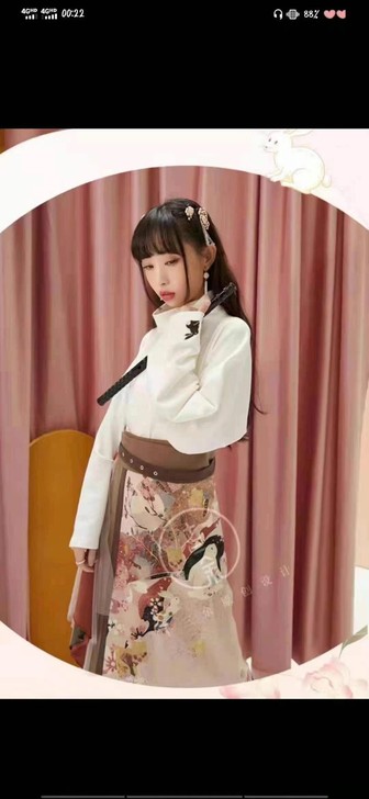 十三余汉服披肩内搭 开衫式的拉绒刺绣内搭。...