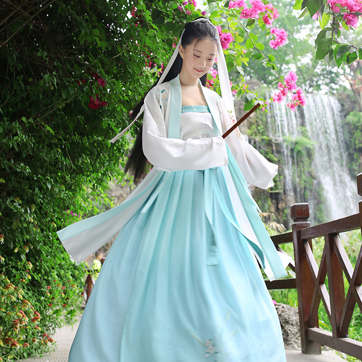 重回汉唐凌波仙原创设计传统日常汉服女绣花褙...
