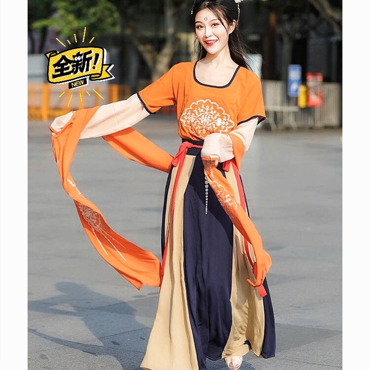 618福利汉服女正品原创唐制坦领半臂齐腰襦...