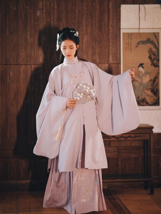 花语:萝素心 池夏原创汉服改良立领对襟长衫...