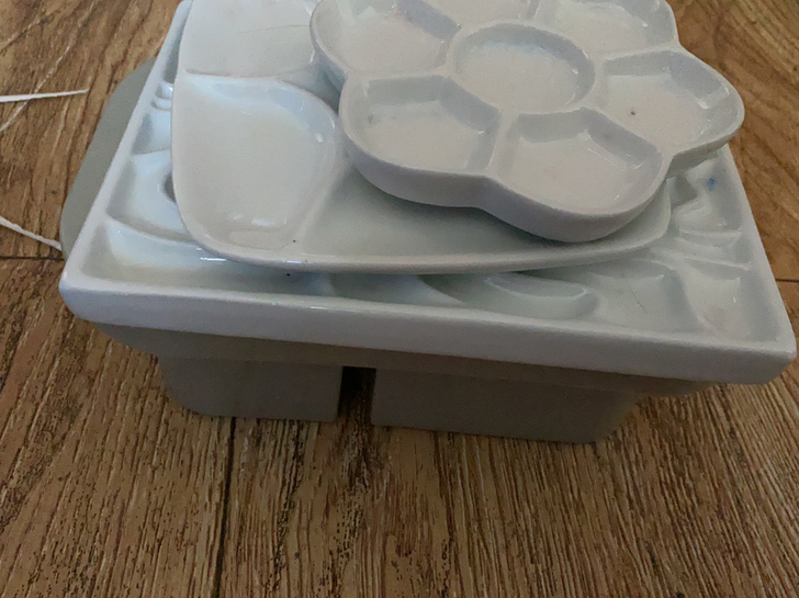 水彩陶瓷调色盘涮笔筒