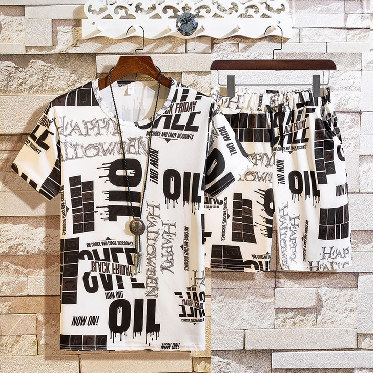 （亏本出售30元一套包邮）夏季运动套装男休...