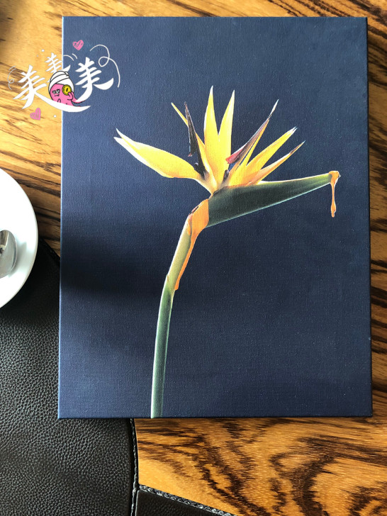 《滴水的花瓣》装饰画，油画布微喷画面，绷框...
