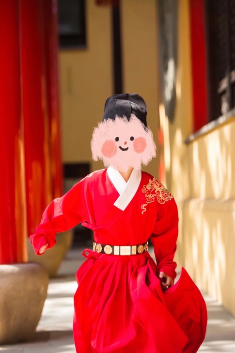 重回汉唐汉服童装男贴里小天阙儿童非古装中国...