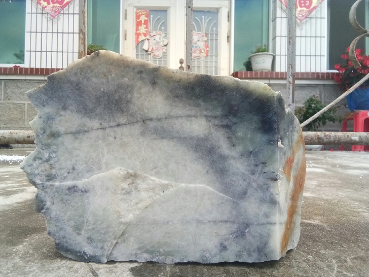 岫岩天然俏色岫玉原石原料，原石重量21.4...