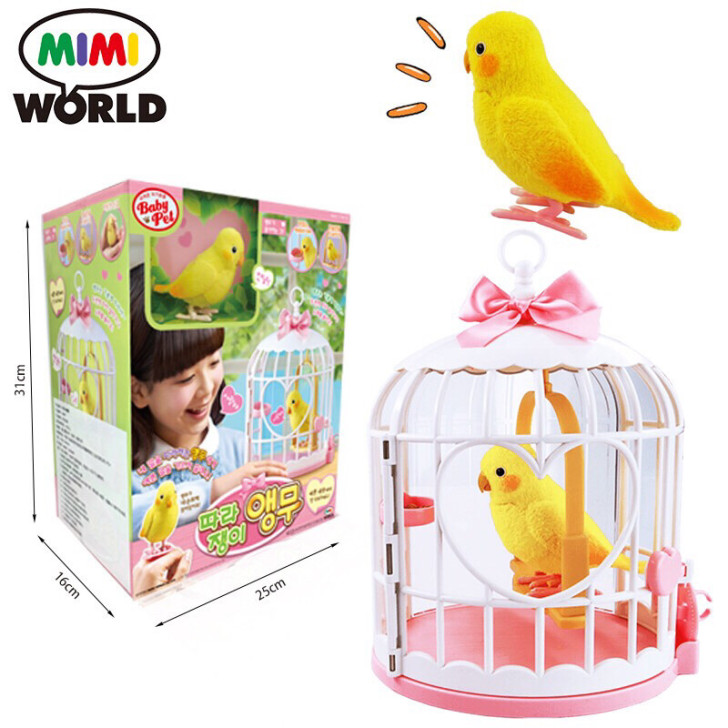 mimiworld儿童玩具学语小鹦鹉会说话...