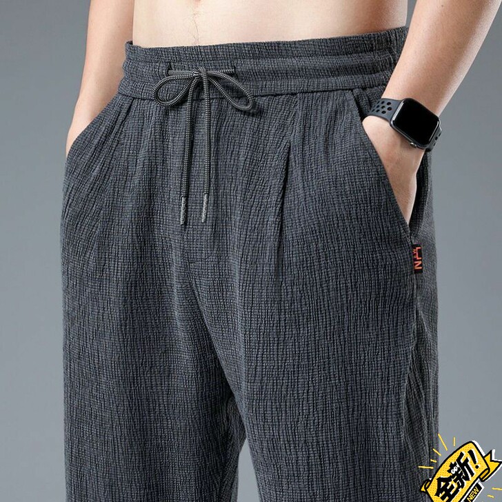 冰丝超薄裤子男运动裤夏款潮男士冰丝速干休闲...