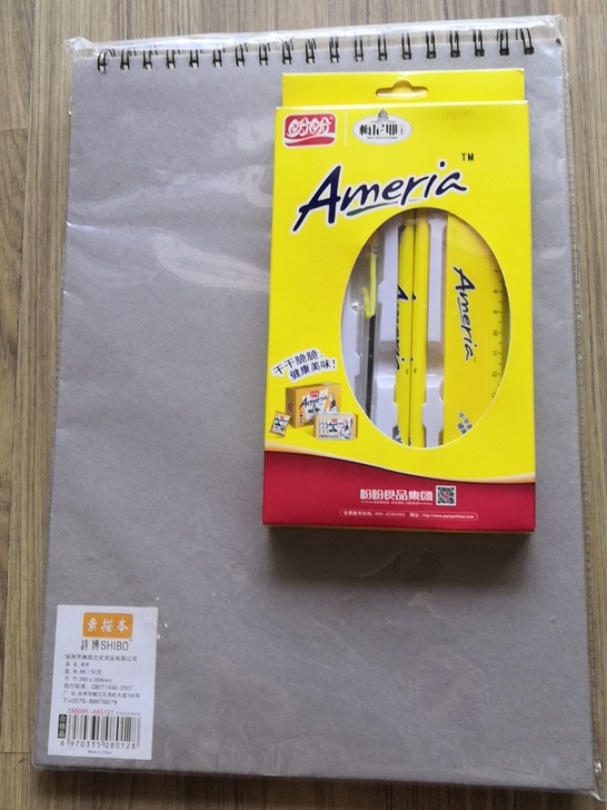 盼盼食品 赠文具  诗博 素描本 9成新 ...