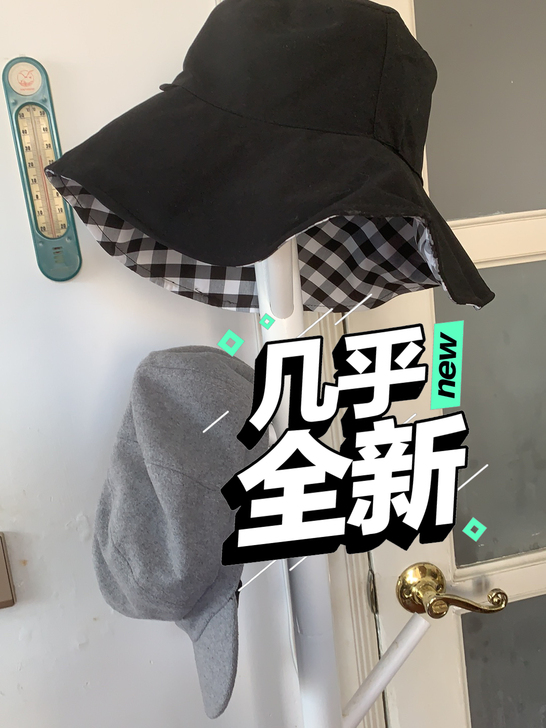 买了没怎么戴过，一个宽边渔夫帽，一个贝雷帽...