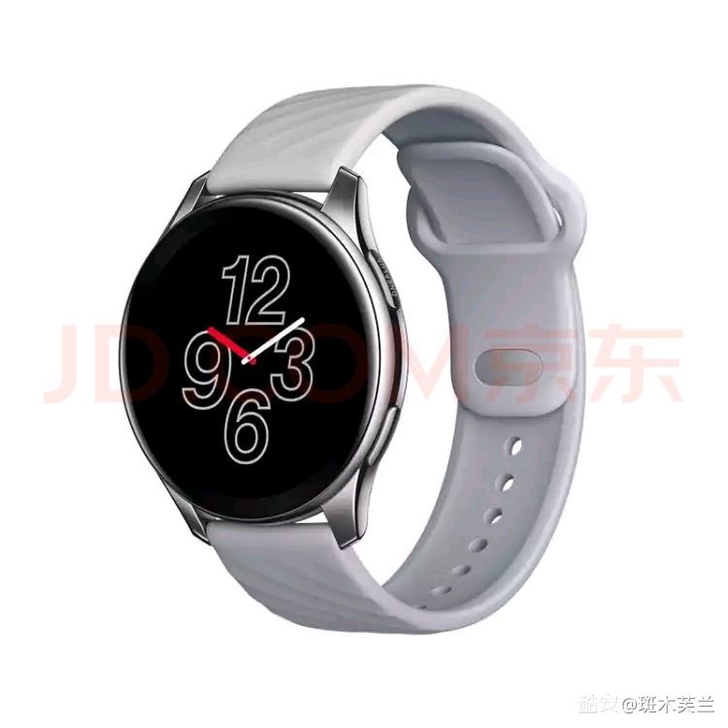 收一个银色一加OnePlus Watch ...