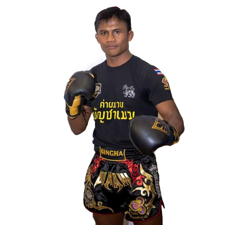 播求泰拳短袖莲花拳击服散打训练搏击上衣格斗...