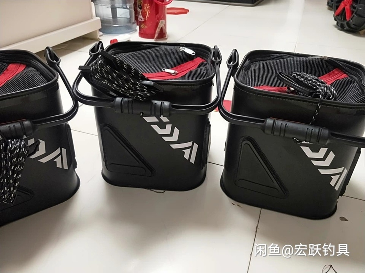 达瓦加厚手提打水桶装鱼桶带网 全新正品加厚...