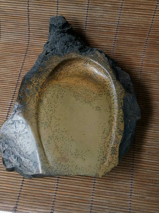龟石砚,鲁砚,文房四宝砚台,歙砚黄鱼子,带...