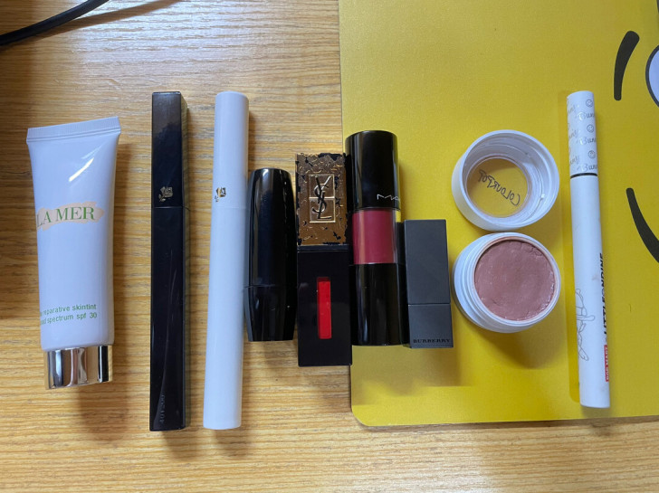 闲置化妆品（隔离、睫毛膏、唇釉、眼影、眼线）