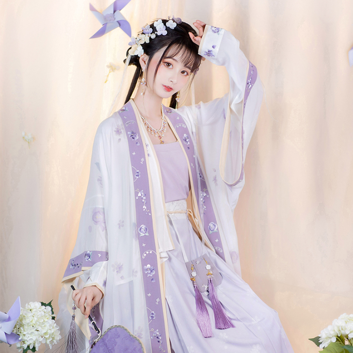 池夏 繁花入梦:黛萝 宋制长衫短衫百迭裙原...