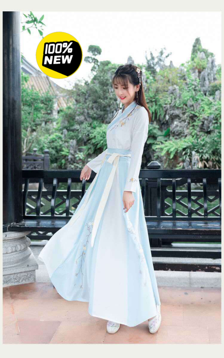 全新女神同款汉服女古装超仙女夏季风飘逸樱花...
