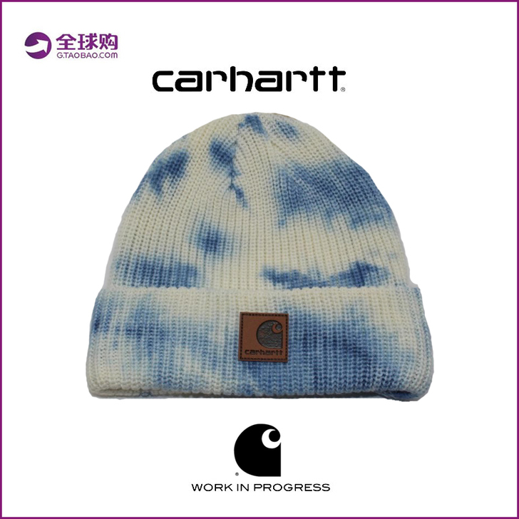 卡哈特Carhartt潮牌扎染瓜皮帽保暖冷...