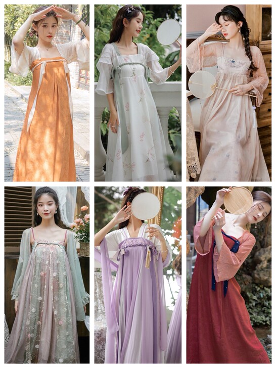 日常改良版汉服连衣裙【厂家直销】女刺绣汉元...