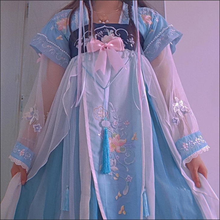 吟浣棠前程似锦原创改良汉服女夏汉元素刺绣