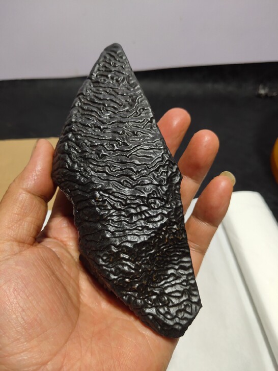 新疆哈密罗布泊泥纹石手玩石485.4克  ...