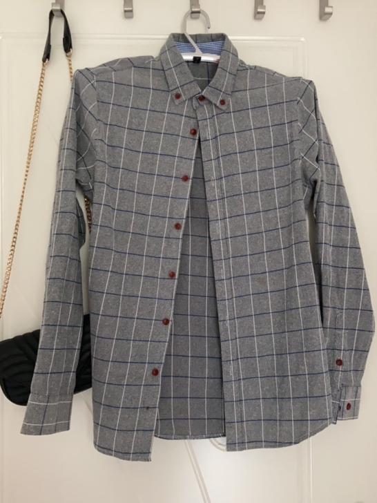 男士格子衬衣，