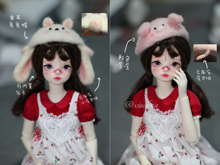 「贩售」bjd4分帽子bjd贝雷帽
