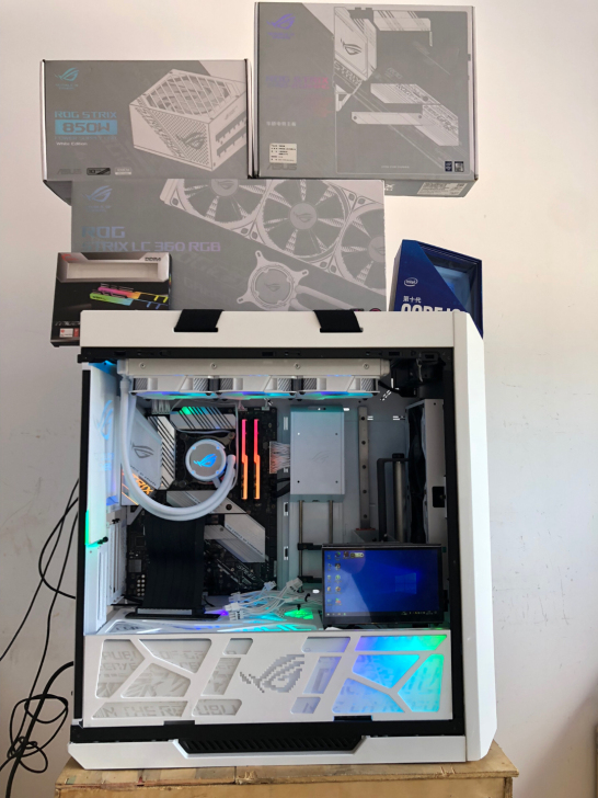 华硕白色全家桶 i9 10900K主机台式...