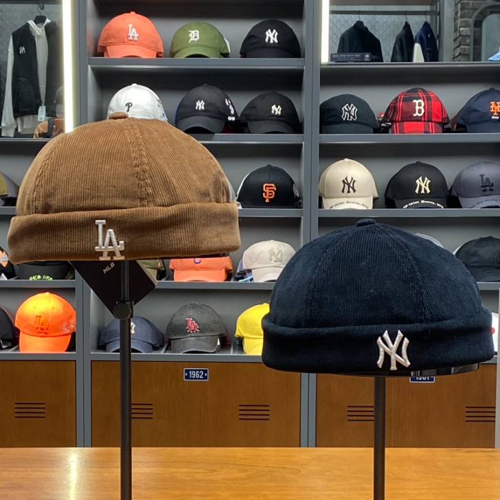 韩国MLB正品瓜皮帽秋冬新款男女圆顶包头灯...